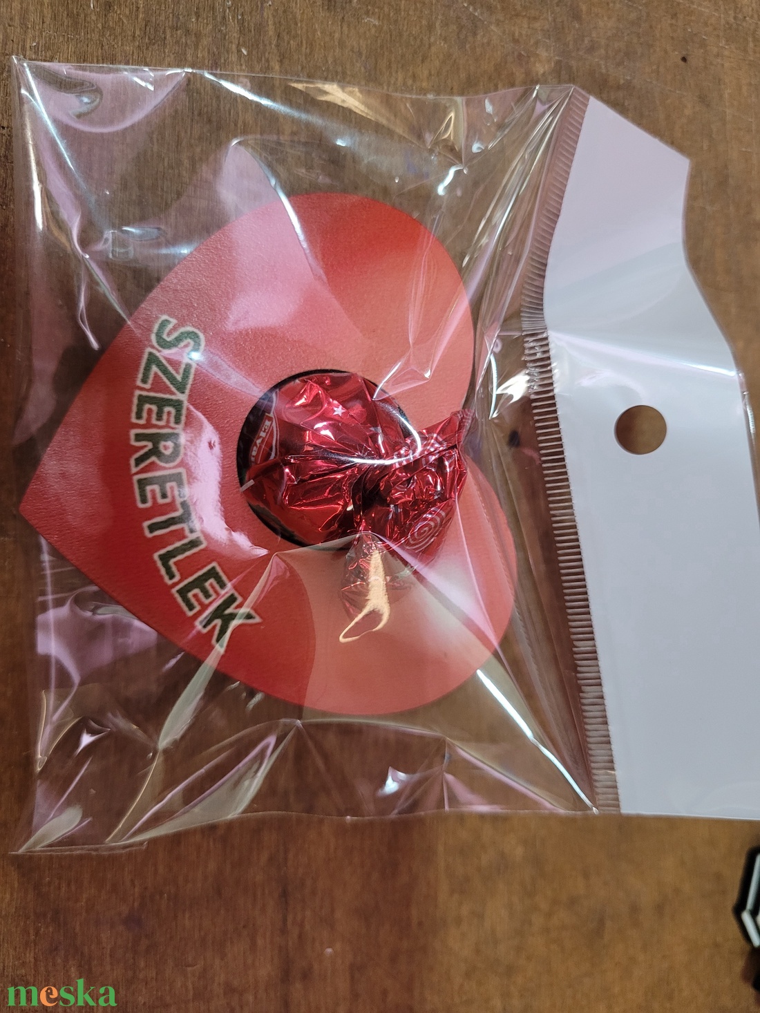 Sziv csokival  - otthon & életmód - papír, írószer - ajándékozás kellékei - ajándékkísérő - Meska.hu