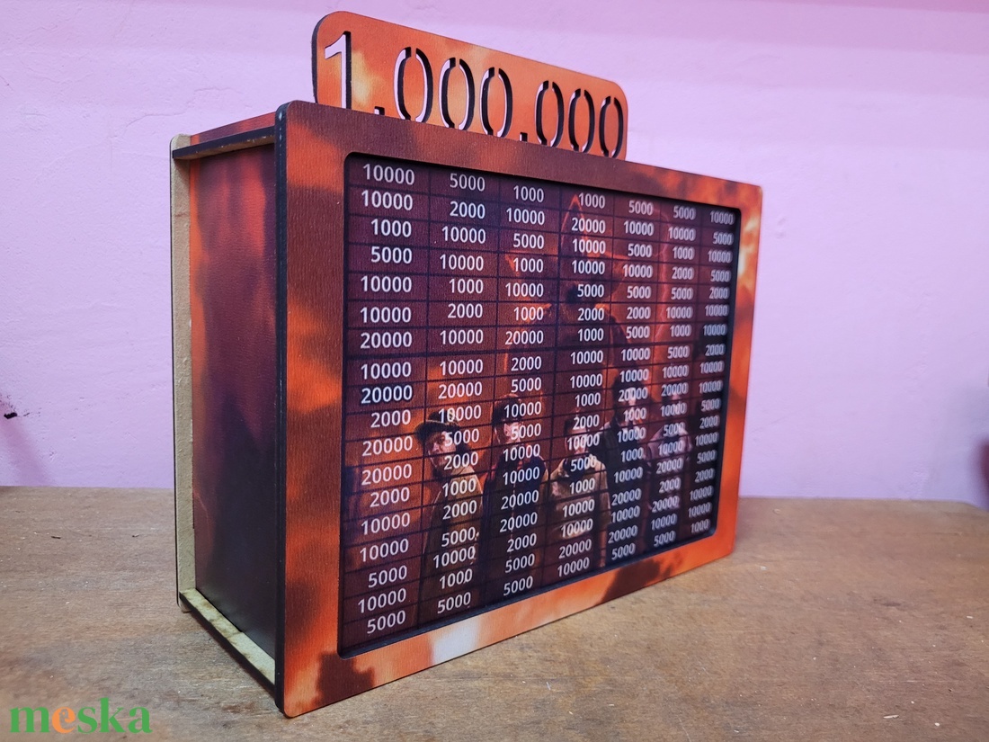 1 milliós Ft-os persely Stranger things háttérrel  - otthon & életmód - dekoráció - asztal és polc dekoráció - persely - Meska.hu