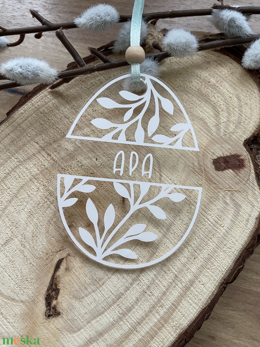 Névre szóló húsvéti tojás (plexi) - otthon & életmód - dekoráció - fali és függő dekoráció - falra akasztható dekor - Meska.hu