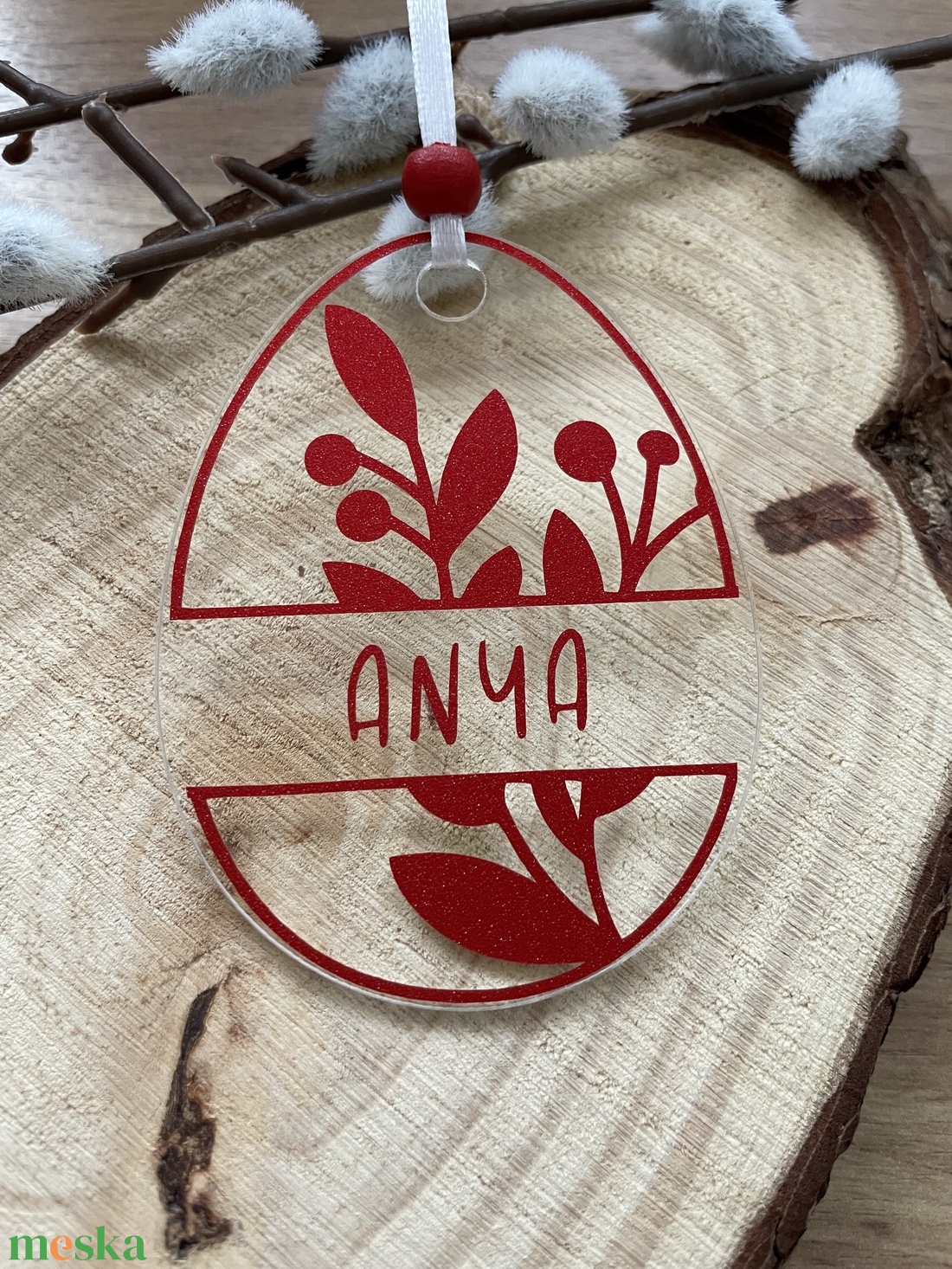 Névre szóló húsvéti tojás (plexi) - otthon & életmód - dekoráció - fali és függő dekoráció - falra akasztható dekor - Meska.hu