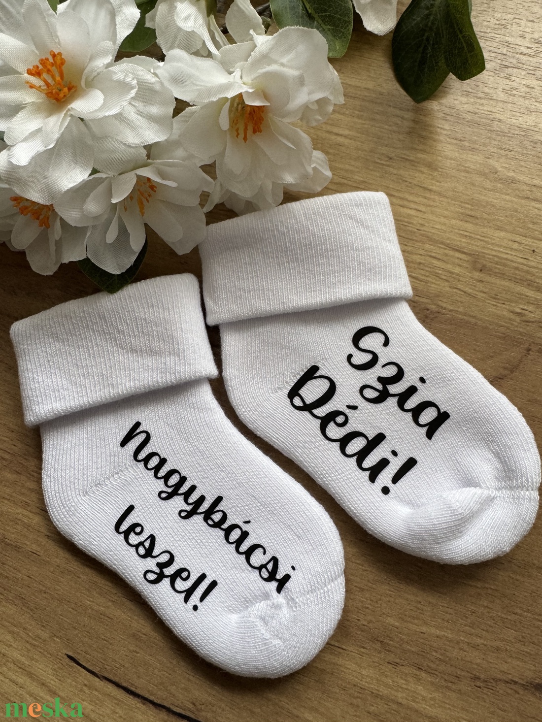 Baba bejelentő zokni (V.) - baba - mama - babaemlékek - bababejelentők - Meska.hu