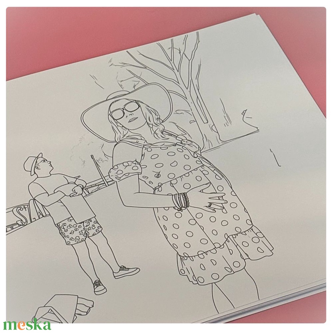 Egyedi családi színező és emlékkönyv  személyes pillanatokból, szeretettel nektek - prémium minőségű, spirálos kivitel - otthon & életmód - papír, írószer - színező - Meska.hu