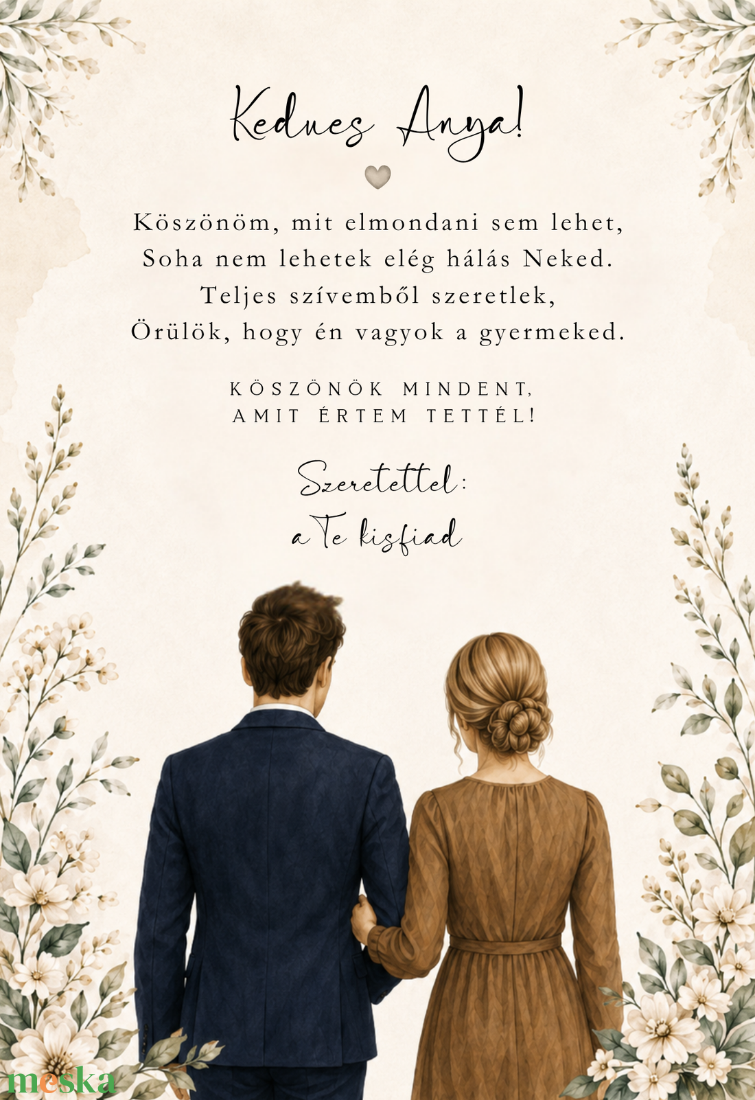 Személyre szabható szülőköszöntő emlékkép - esküvő - emlék & ajándék - szülőköszöntő ajándék - Meska.hu