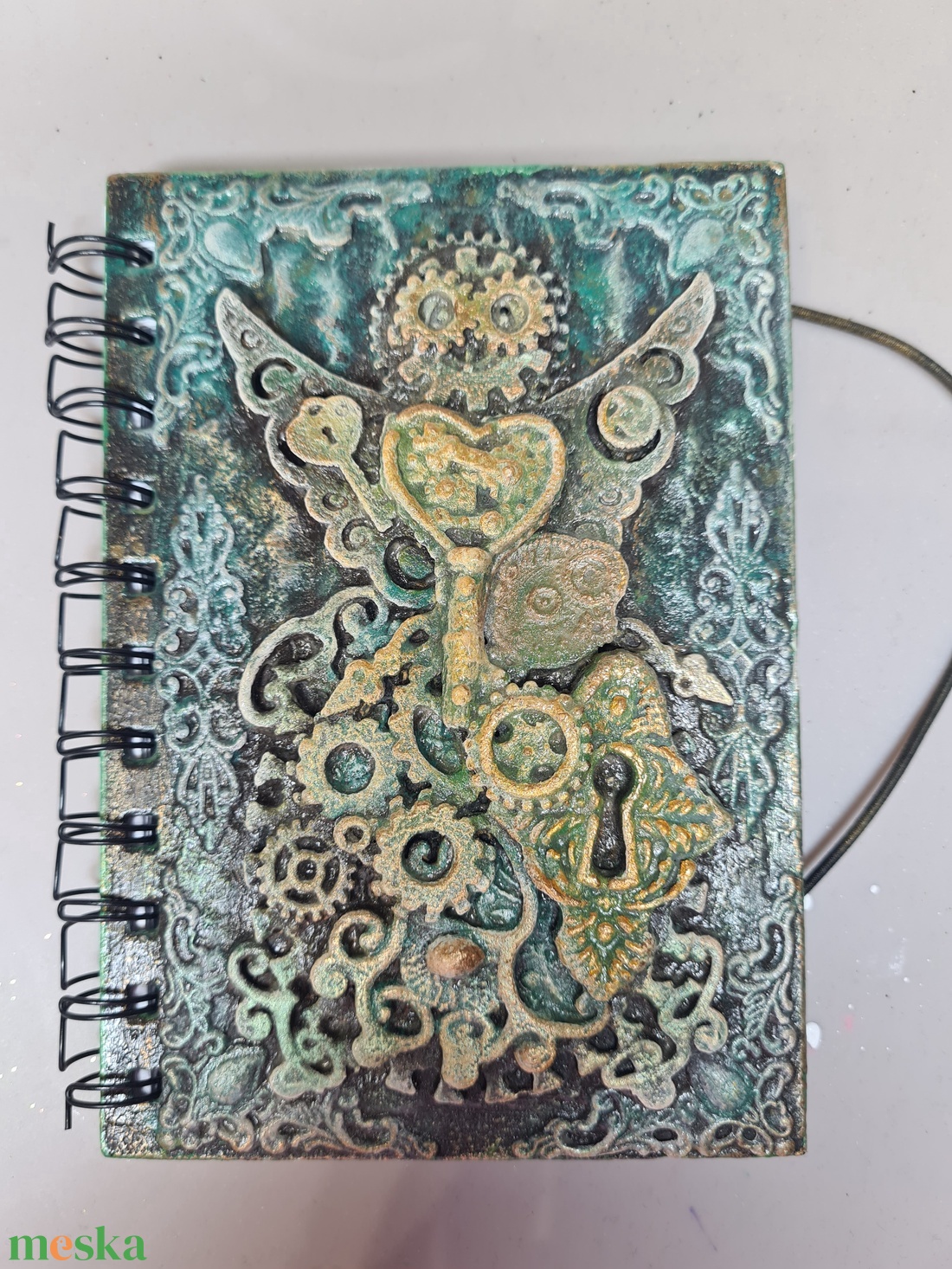 Steampunk stílusú füzet levehető borítóval  - otthon & életmód - papír, írószer - jegyzetfüzet & napló - Meska.hu