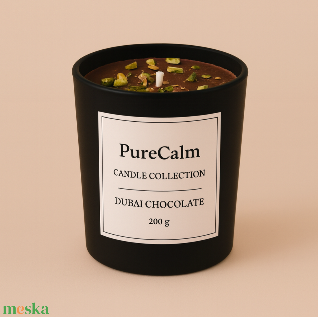 Illatgyertya-Dubai Chocolate 200ml - otthon & életmód - gyertya, illat, aroma - gyertya - Meska.hu