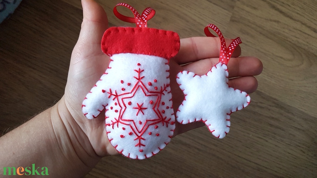 Karácsonyi díszek 6 db-os filc szett - karácsony - karácsonyi lakásdekoráció - karácsonyfadíszek - Meska.hu Karácsonyi díszek 6 db-os filc szett - karácsony - karácsonyi lakásdekoráció - karácsonyfadíszek - Meska.hu
