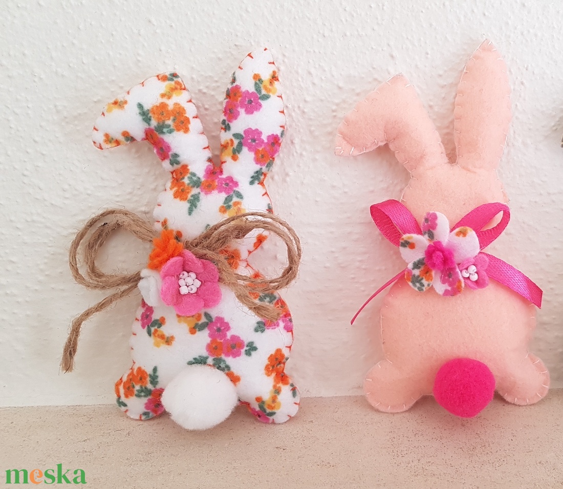 Húsvéti filc Nyuszi, Húsvéti nyuszis dekoráció, Filc nyúl, filc húsvét, Húsvéti nyúl dísz, Húsvéti nyuszis ajándék - otthon & életmód - dekoráció - ajtó- és ablak dekoráció - ajtódísz & kopogtató - Meska.hu