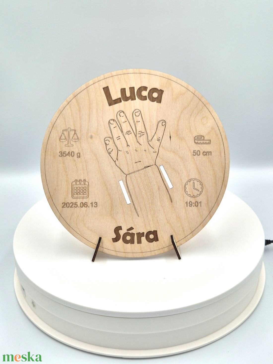 Névre szóló babaköszöntő tábla - játék & sport - babalátogató ajándékcsomag - Meska.hu