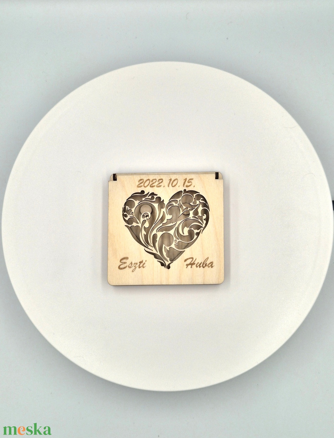 Esküvői gyűrűtartó doboz - esküvő - kiegészítők - gyűrűtartó & gyűrűpárna - Meska.hu