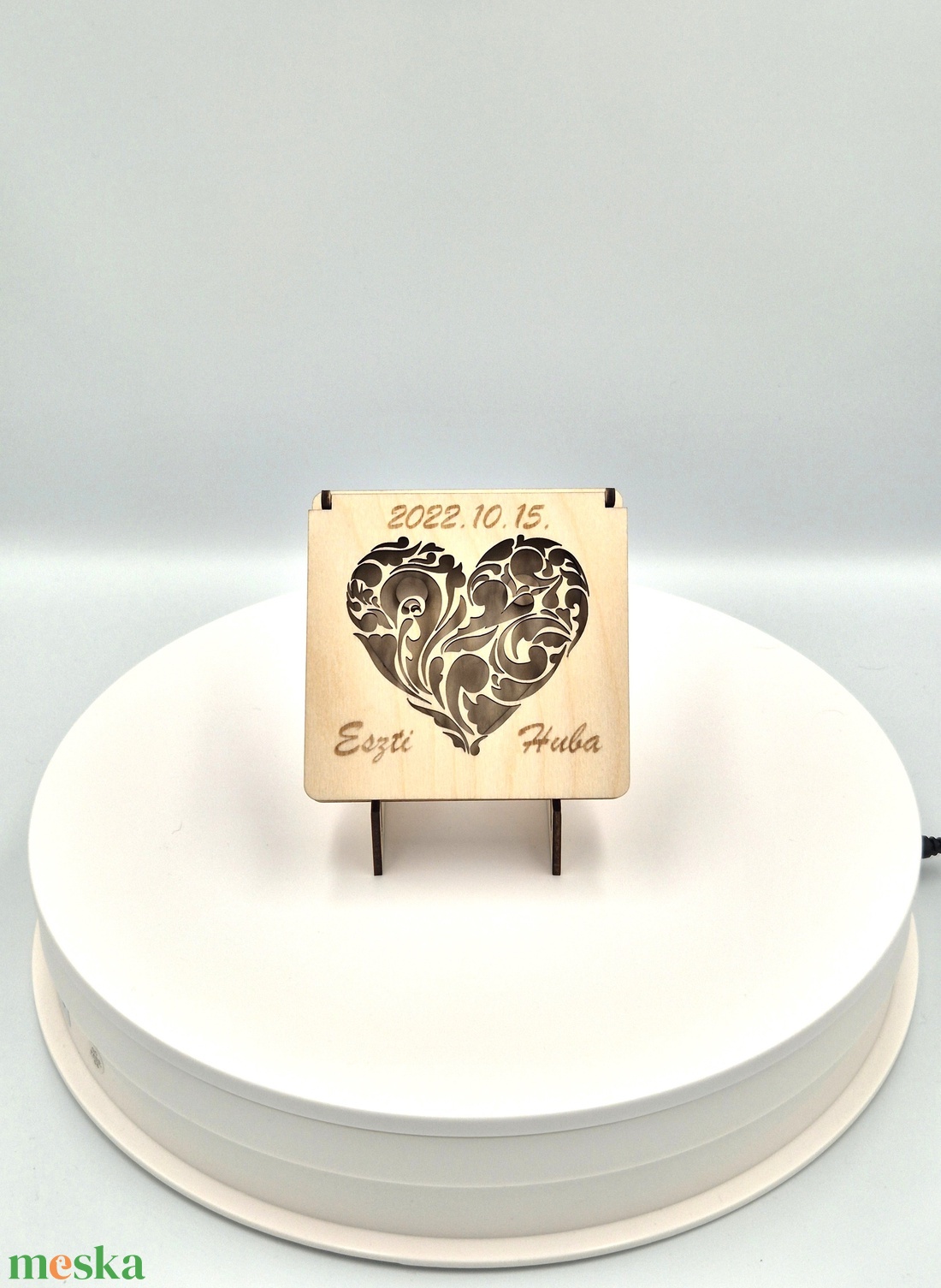 Esküvői gyűrűtartó doboz - esküvő - kiegészítők - gyűrűtartó & gyűrűpárna - Meska.hu