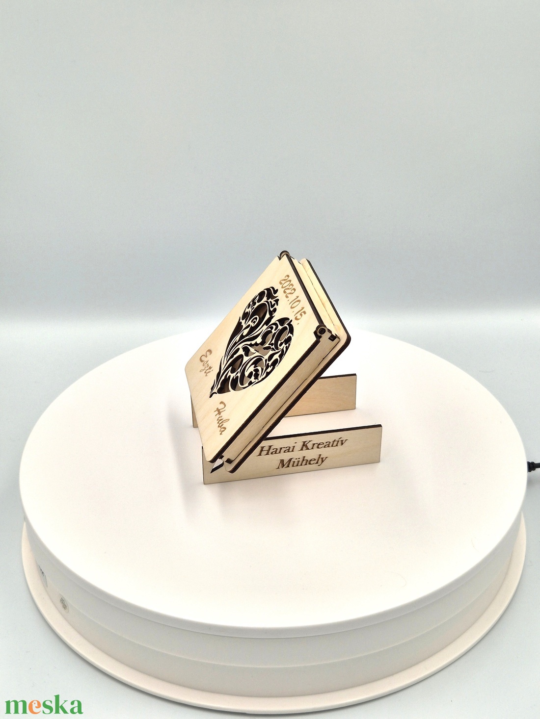 Esküvői gyűrűtartó doboz - esküvő - kiegészítők - gyűrűtartó & gyűrűpárna - Meska.hu