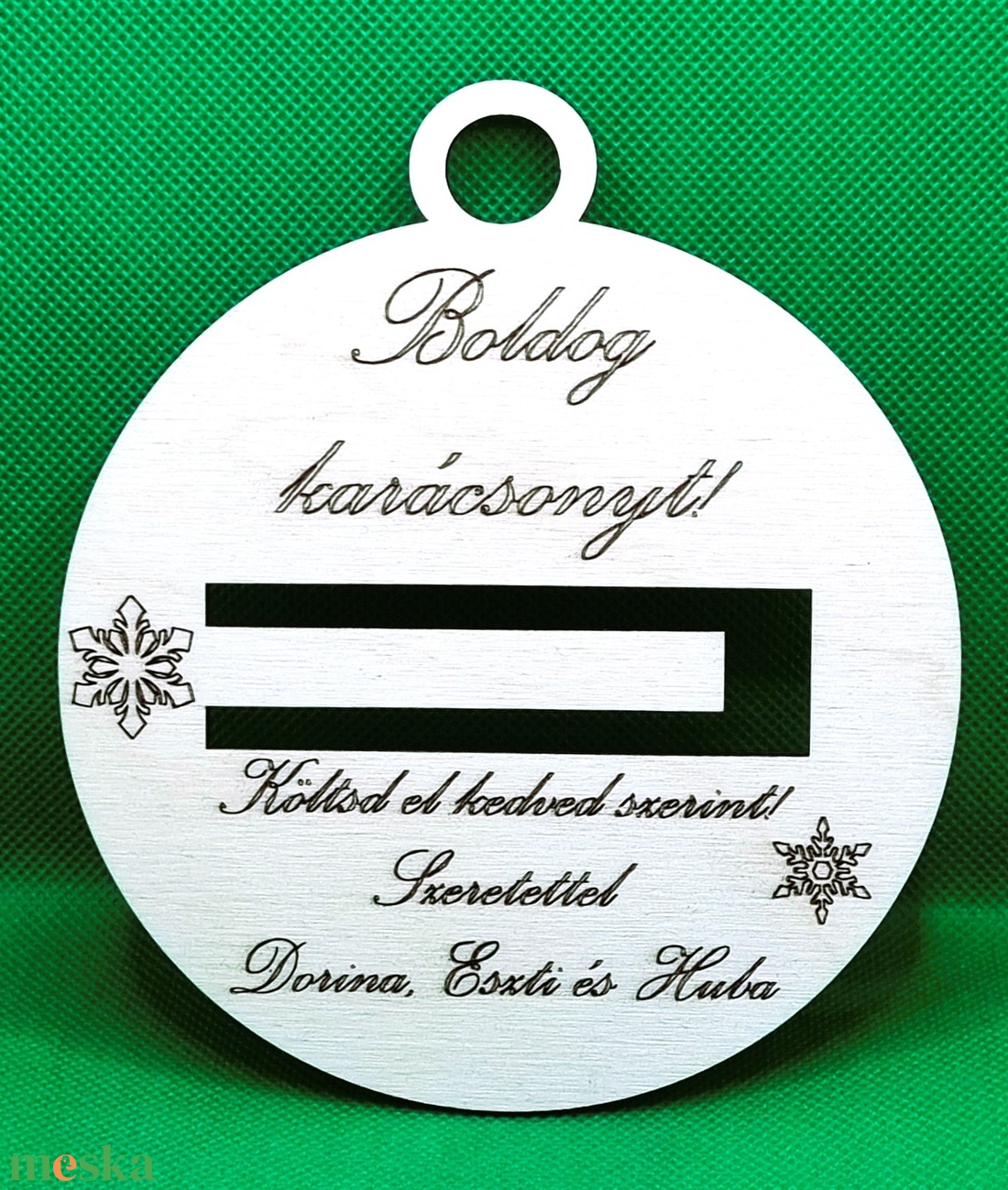 Karácsonyi pénzátadó dísz - karácsony - karácsonyi ajándékozás - karácsonyi képeslap, üdvözlőlap, ajándékkísérő - Meska.hu