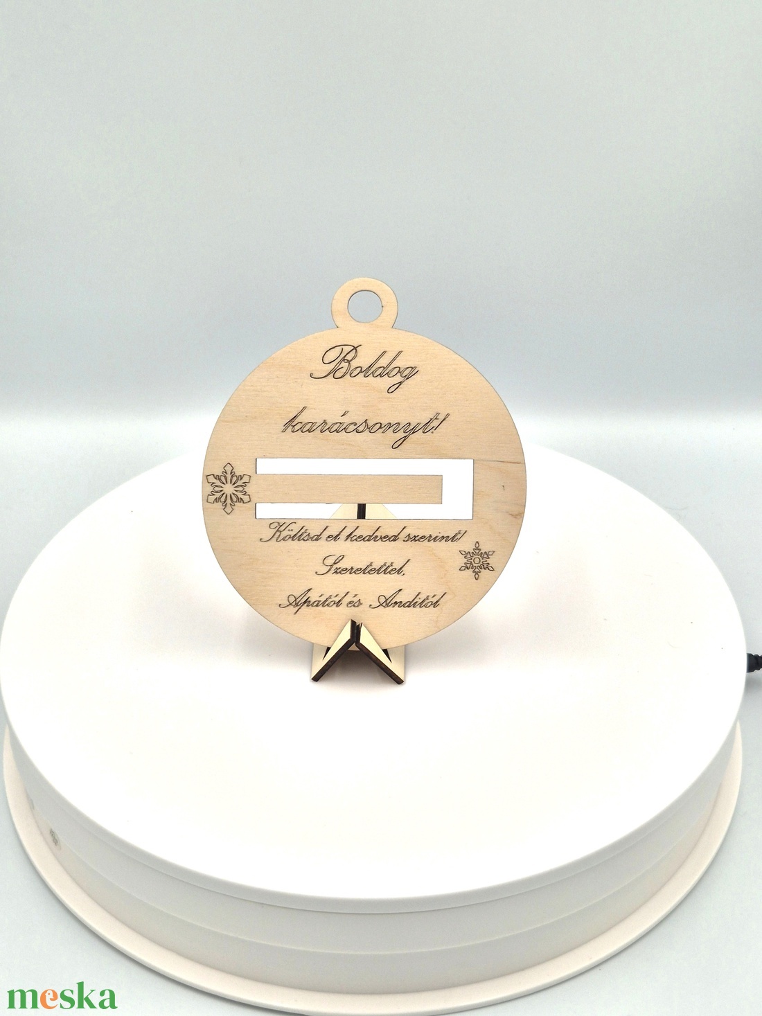 Karácsonyi pénzátadó dísz - karácsony - karácsonyi ajándékozás - karácsonyi képeslap, üdvözlőlap, ajándékkísérő - Meska.hu