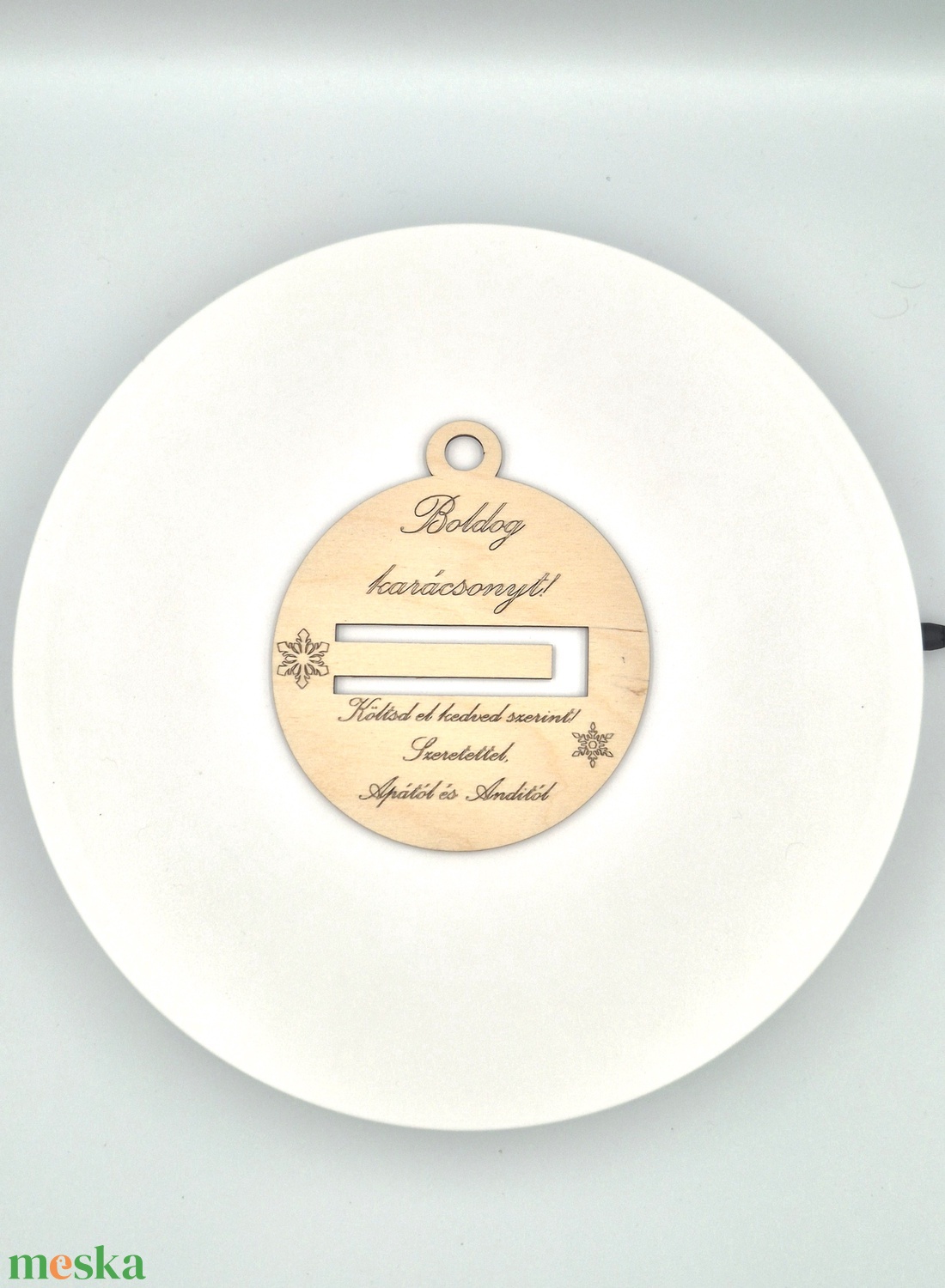 Karácsonyi pénzátadó dísz - karácsony - karácsonyi ajándékozás - karácsonyi képeslap, üdvözlőlap, ajándékkísérő - Meska.hu