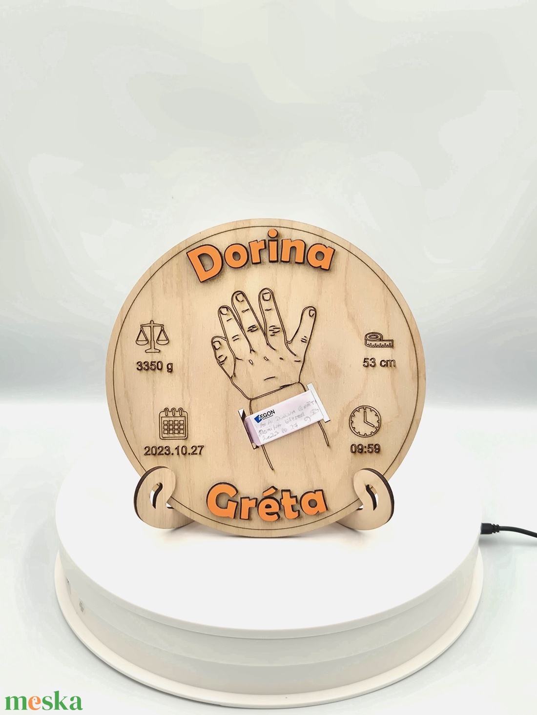 Névre szóló babaköszöntő tábla - játék & sport - babalátogató ajándékcsomag - Meska.hu