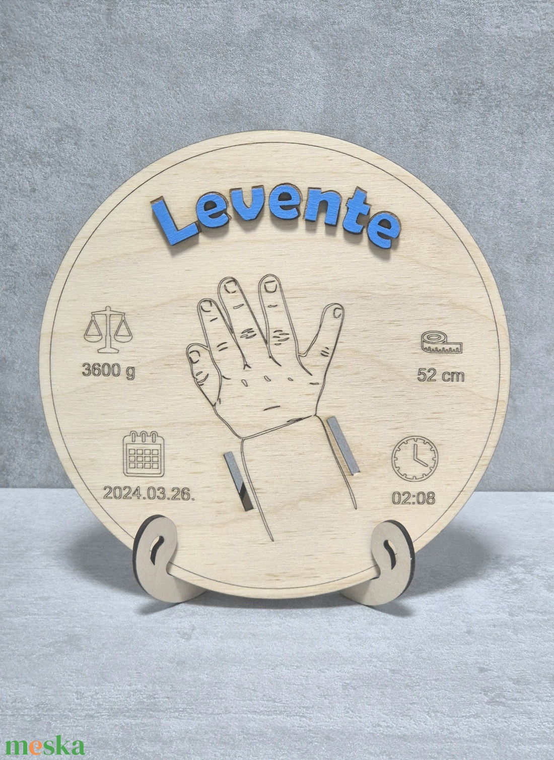 Névre szóló babaköszöntő tábla - játék & sport - babalátogató ajándékcsomag - Meska.hu