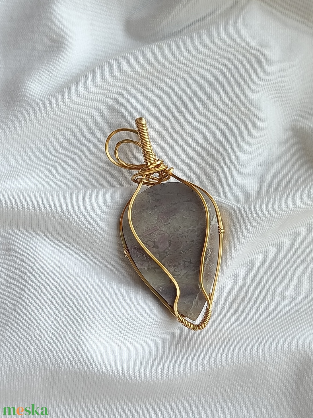 Rubin-turmalin medál rézben - ékszer - nyaklánc - medál - Meska.hu