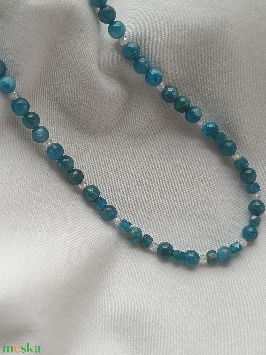 Apatit nyaklánc  - ékszer - nyaklánc - gyöngyös nyaklánc - Meska.hu