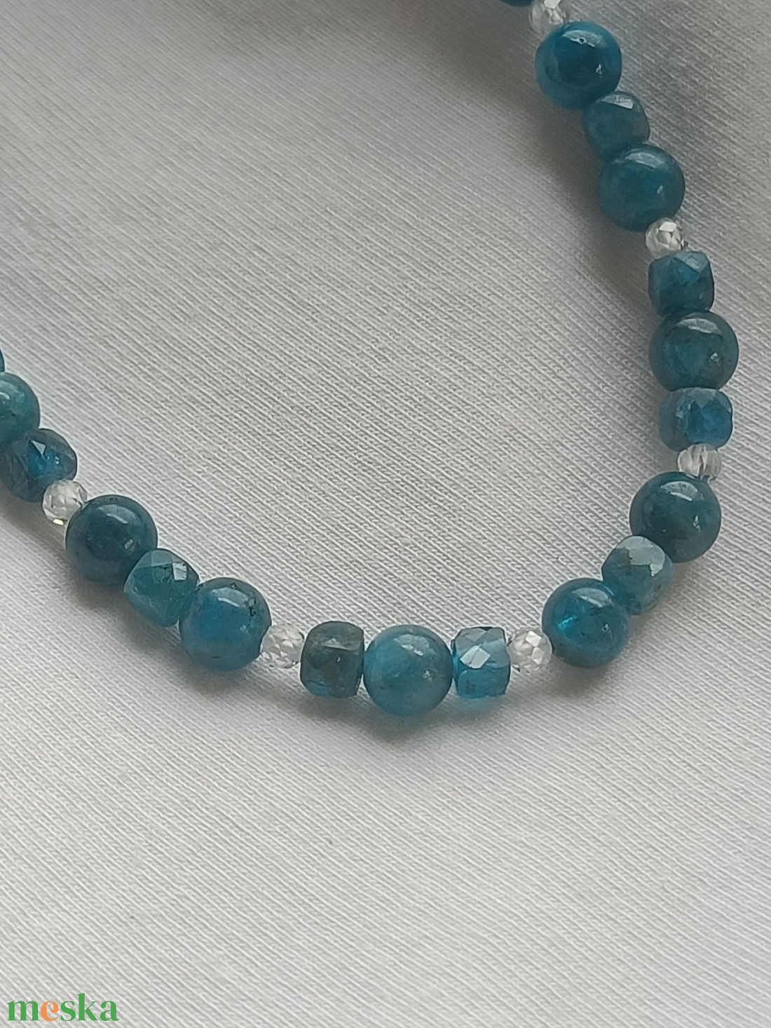 Apatit nyaklánc  - ékszer - nyaklánc - gyöngyös nyaklánc - Meska.hu