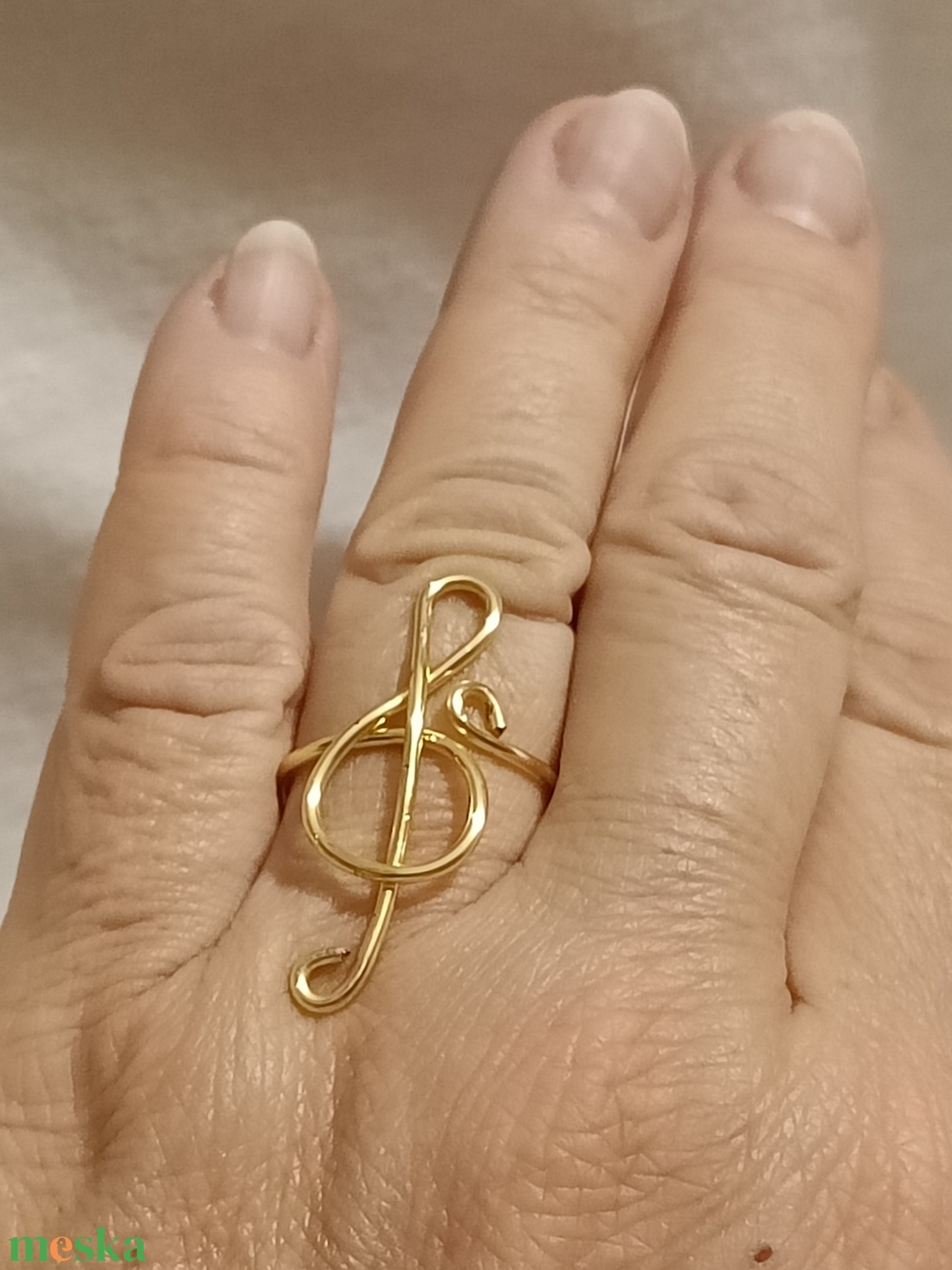 Violinkulcs gyűrű - ékszer - gyűrű - fonódó gyűrű - Meska.hu