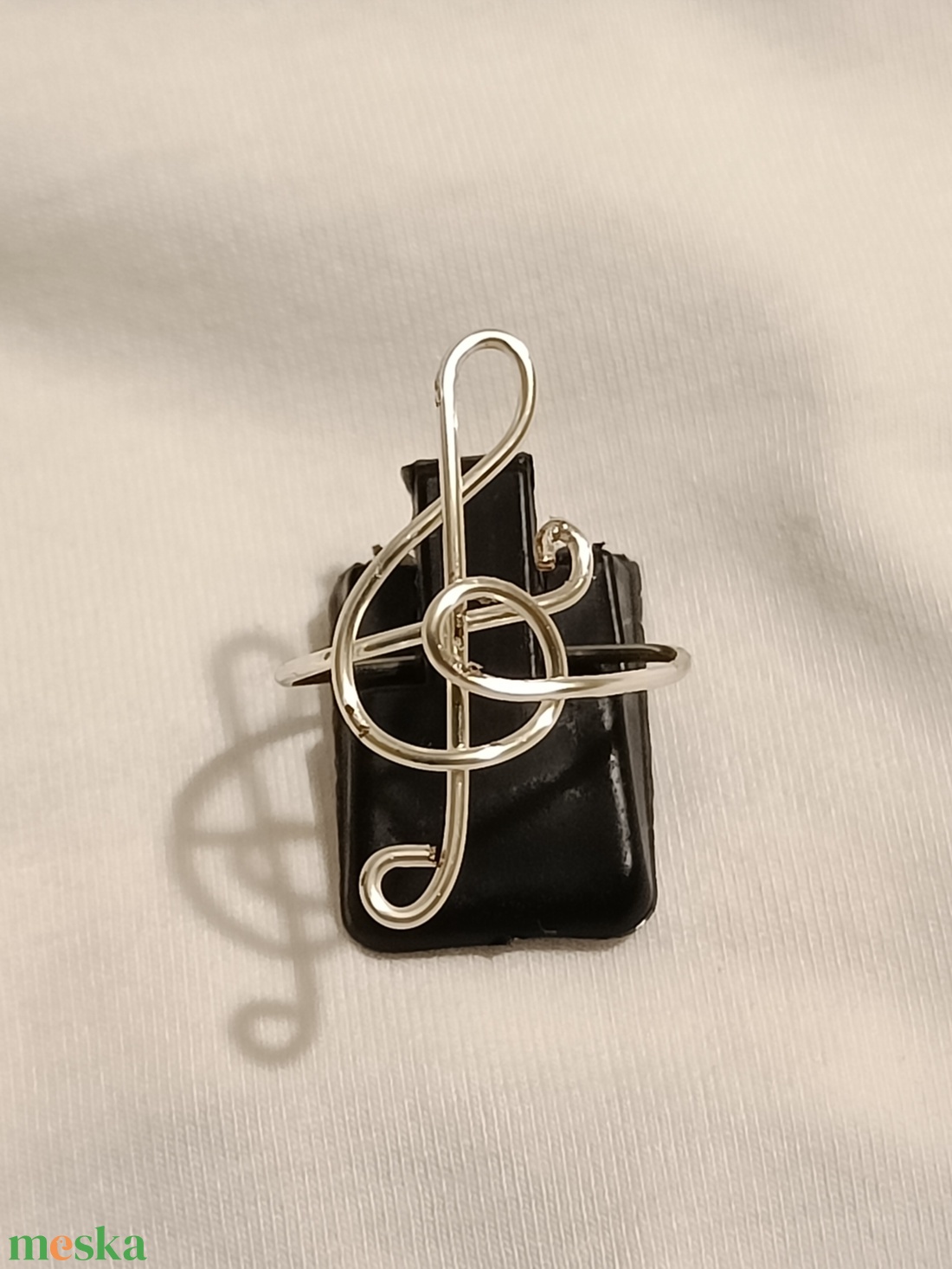 Violinkulcs gyűrű - ékszer - gyűrű - fonódó gyűrű - Meska.hu