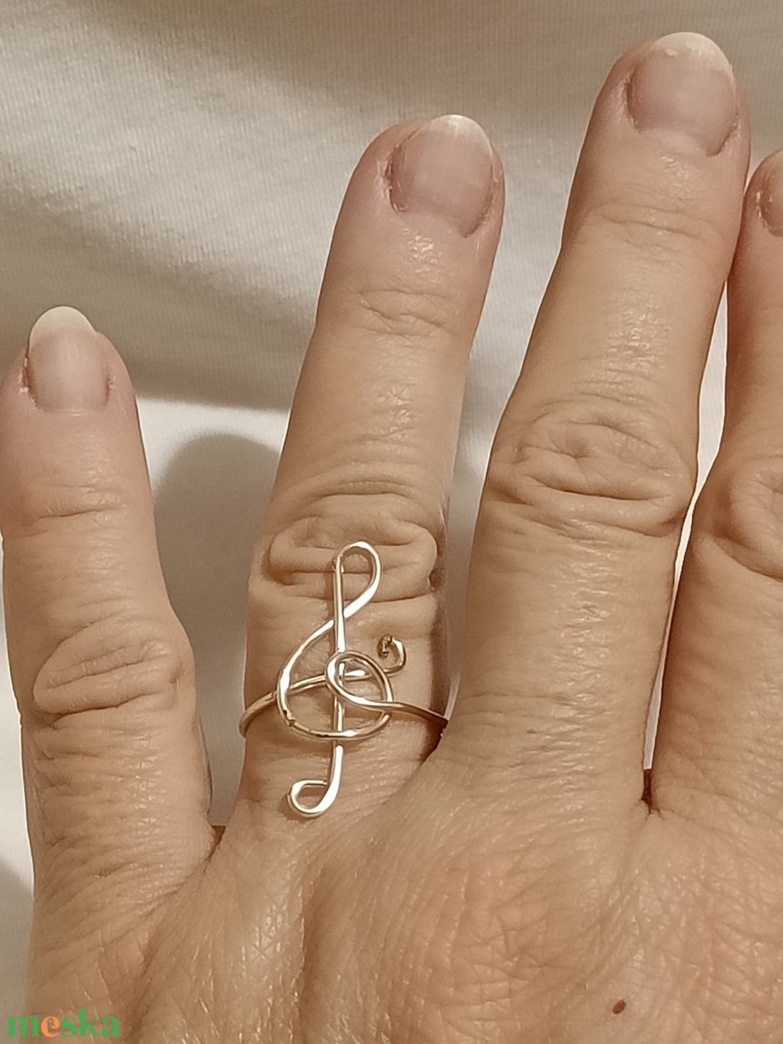 Violinkulcs gyűrű - ékszer - gyűrű - fonódó gyűrű - Meska.hu