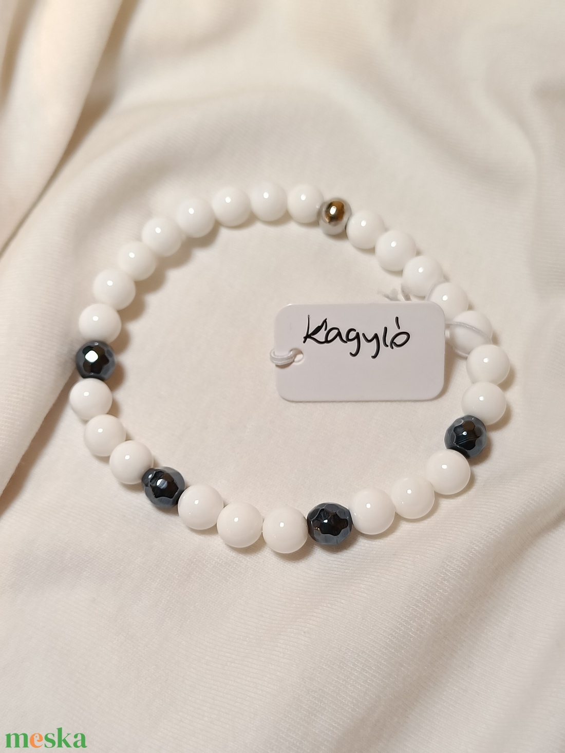 Kagyló karkötő - ékszer - karkötő - gyöngyös karkötő - Meska.hu