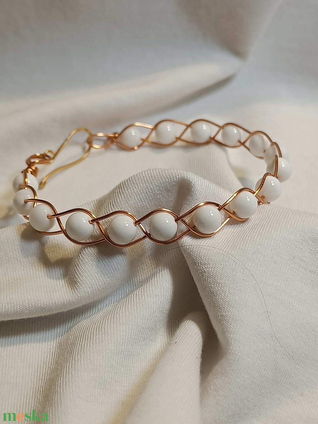 Kagyló karperec - ékszer - karkötő - lánc karkötő - Meska.hu