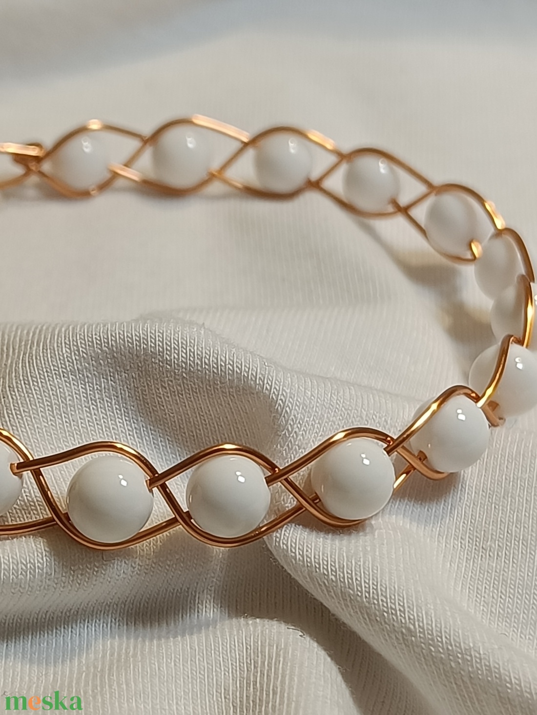 Kagyló karperec - ékszer - karkötő - lánc karkötő - Meska.hu