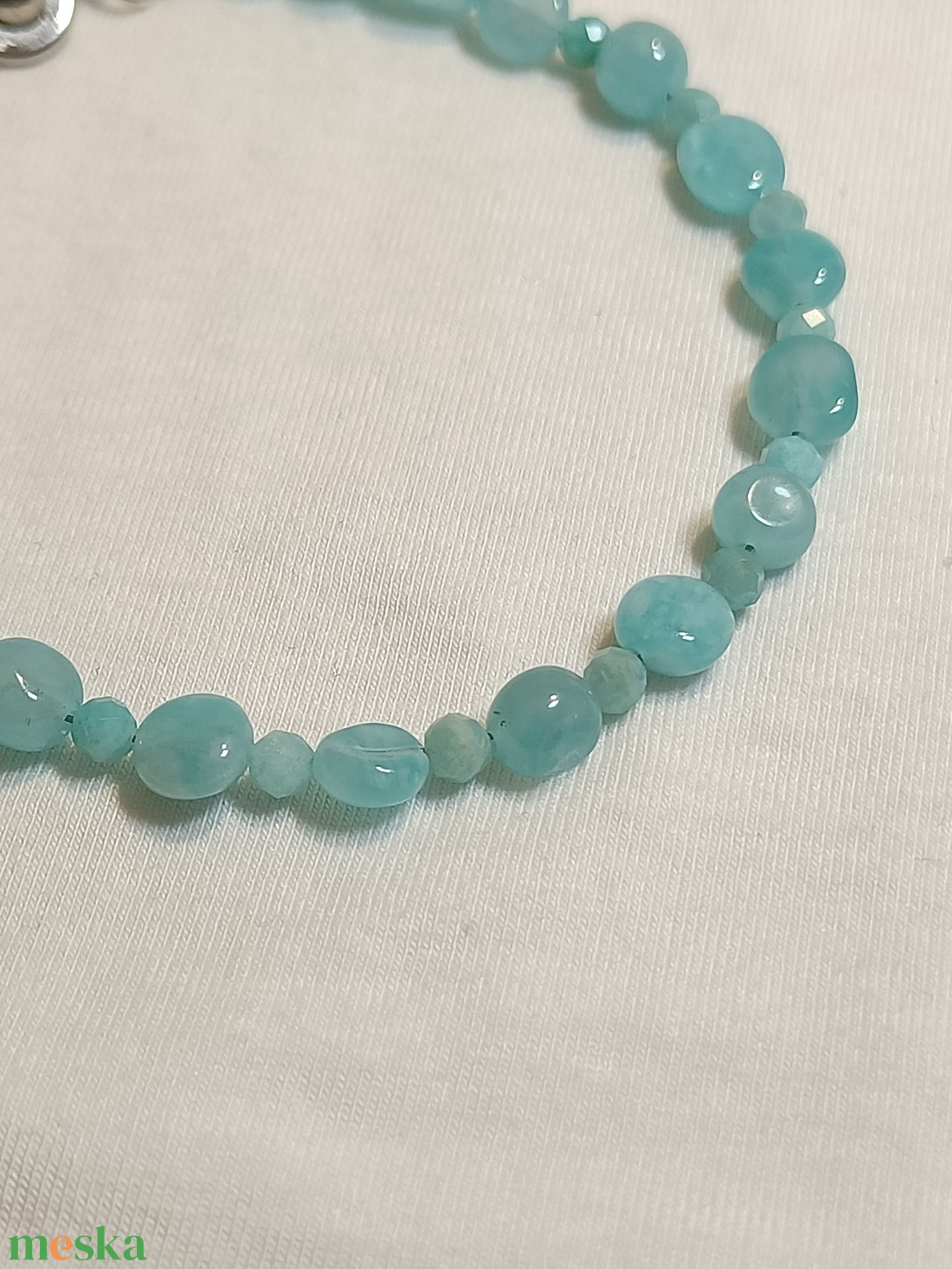 Amazonit karkötő - ékszer - karkötő - gyöngyös karkötő - Meska.hu
