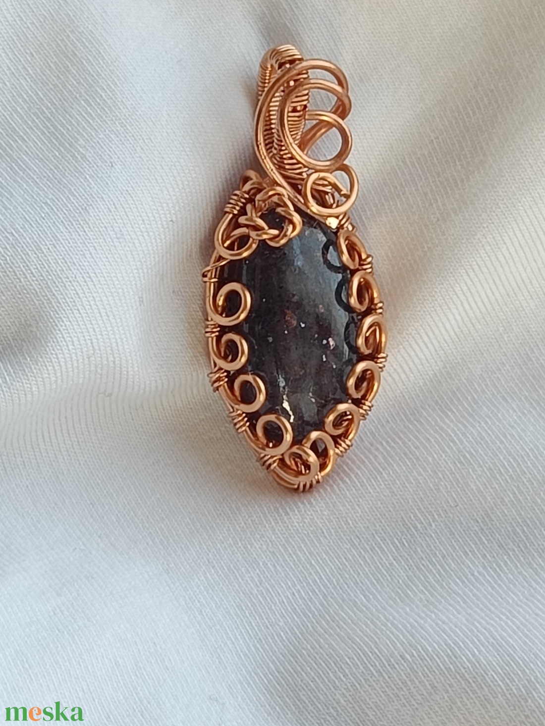 Iolit medál rézben - ékszer - nyaklánc - medál - Meska.hu