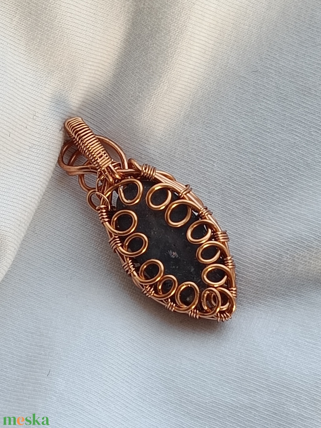 Iolit medál rézben - ékszer - nyaklánc - medál - Meska.hu