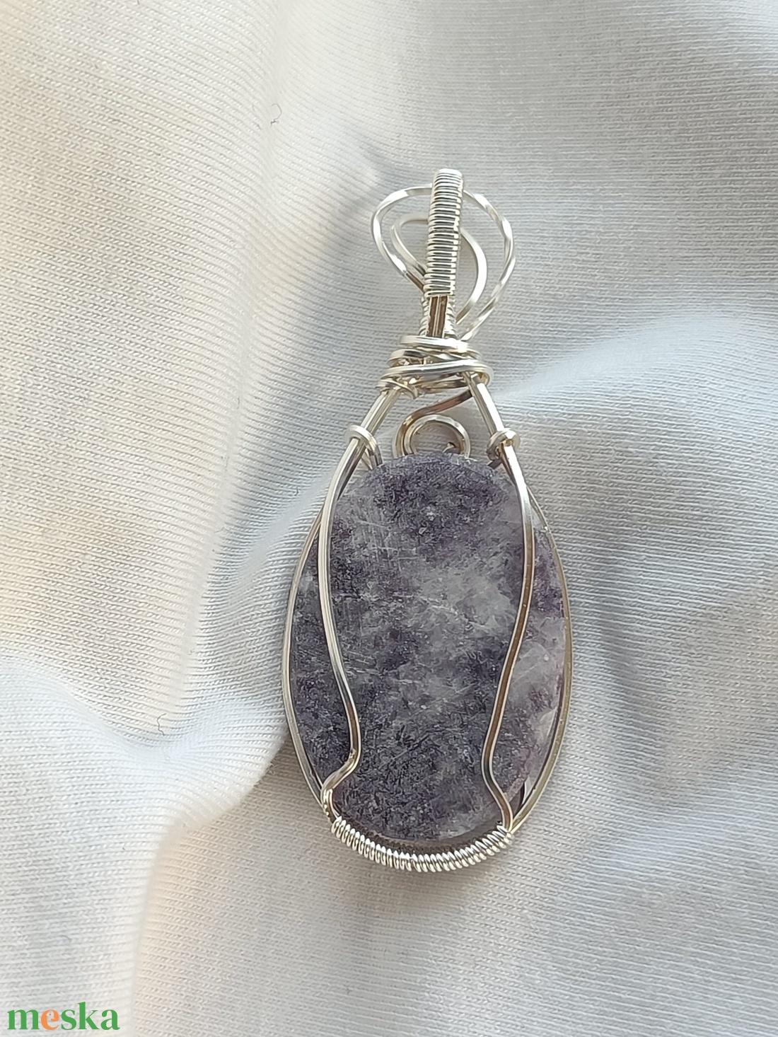 Lepidolit medál - ékszer - nyaklánc - medál - Meska.hu