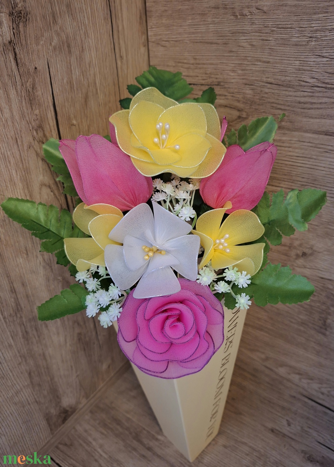 Örök harisnyavirág csokor -kezzel készült  - otthon & életmód - virágdekoráció - virágok - virágcsokor - Meska.hu