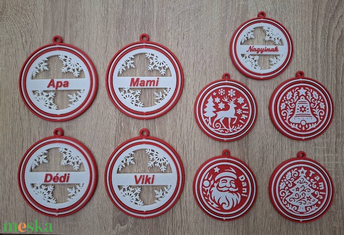 Egyedi Névre Szóló Forgó Karácsonyfadísz - karácsony - karácsonyi lakásdekoráció - karácsonyfadíszek - Meska.hu
