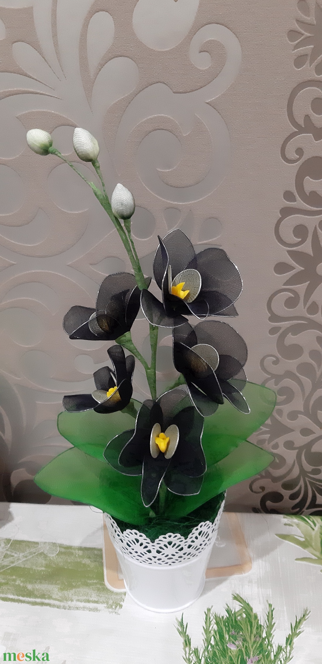Fekete orchidea - otthon & életmód - dekoráció - virágdísz és tartó - csokor & virágdísz - Meska.hu Fekete orchidea - otthon & életmód - dekoráció - virágdísz és tartó - csokor & virágdísz - Meska.hu