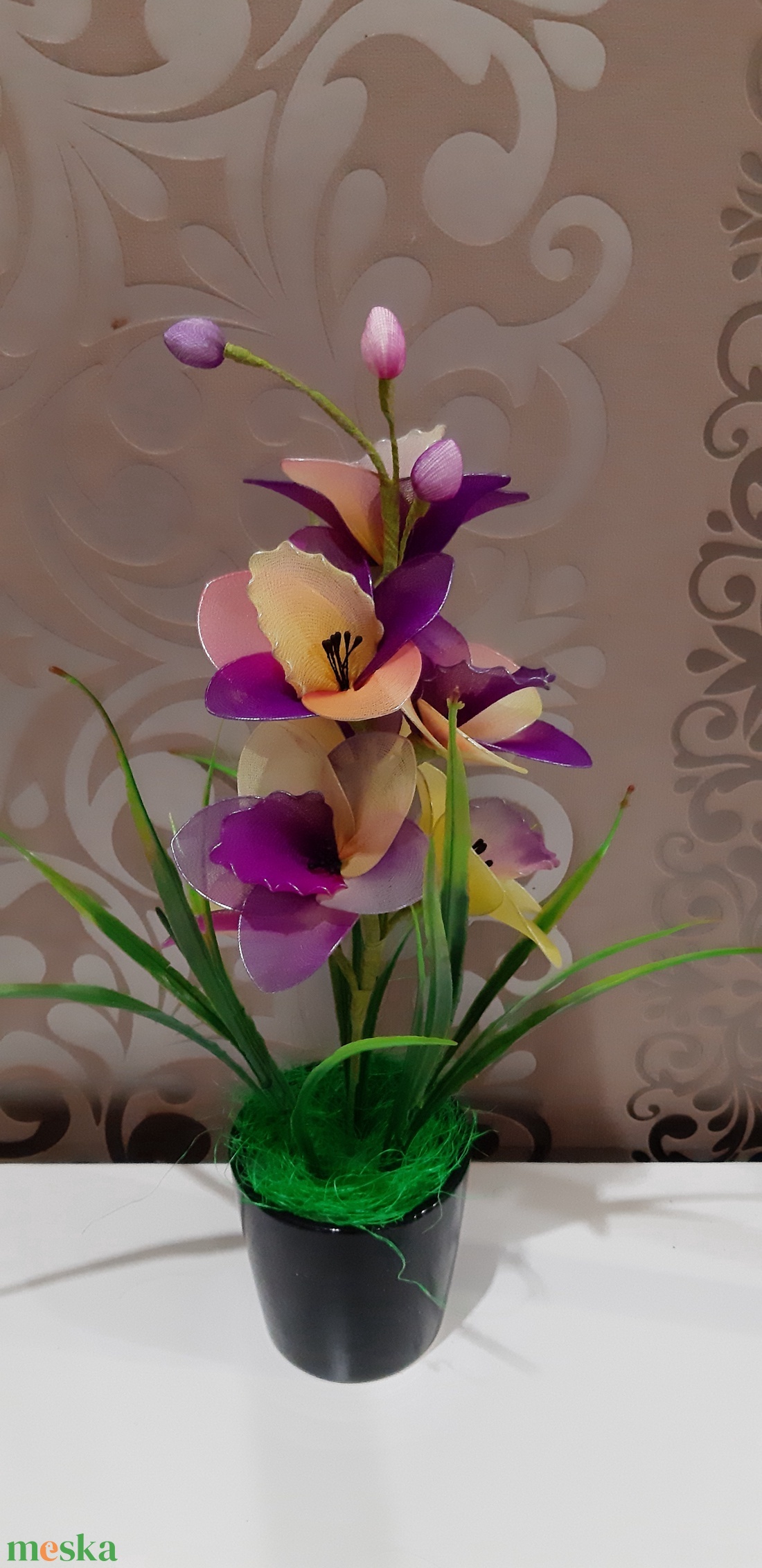 Harisnyavirág orchidea - otthon & életmód - dekoráció - virágdísz és tartó - csokor & virágdísz - Meska.hu