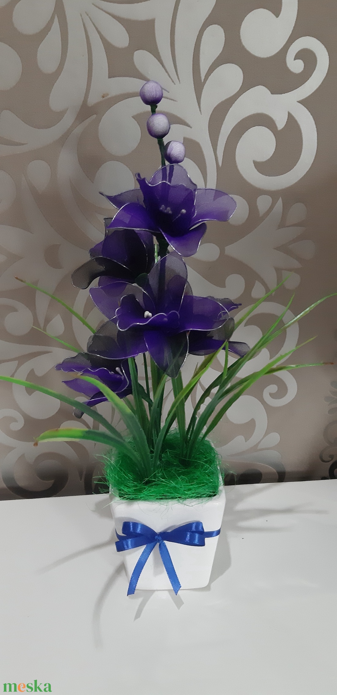 Csónak orchidea(cybidium) harisnyából  - otthon & életmód - dekoráció - virágdísz és tartó - csokor & virágdísz - Meska.hu Csónak orchidea(cybidium) harisnyából  - otthon & életmód - dekoráció - virágdísz és tartó - csokor & virágdísz - Meska.hu