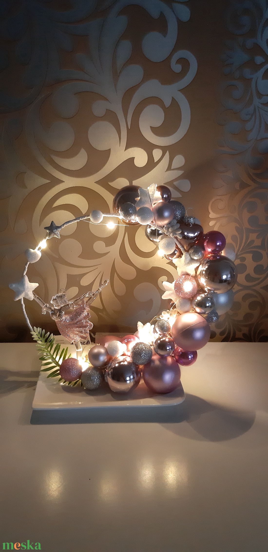 Karácsonyi asztaldísz rosegold - karácsony - karácsonyi lakásdekoráció - ünnepi asztaldekoráció - Meska.hu Karácsonyi asztaldísz rosegold - karácsony - karácsonyi lakásdekoráció - ünnepi asztaldekoráció - Meska.hu