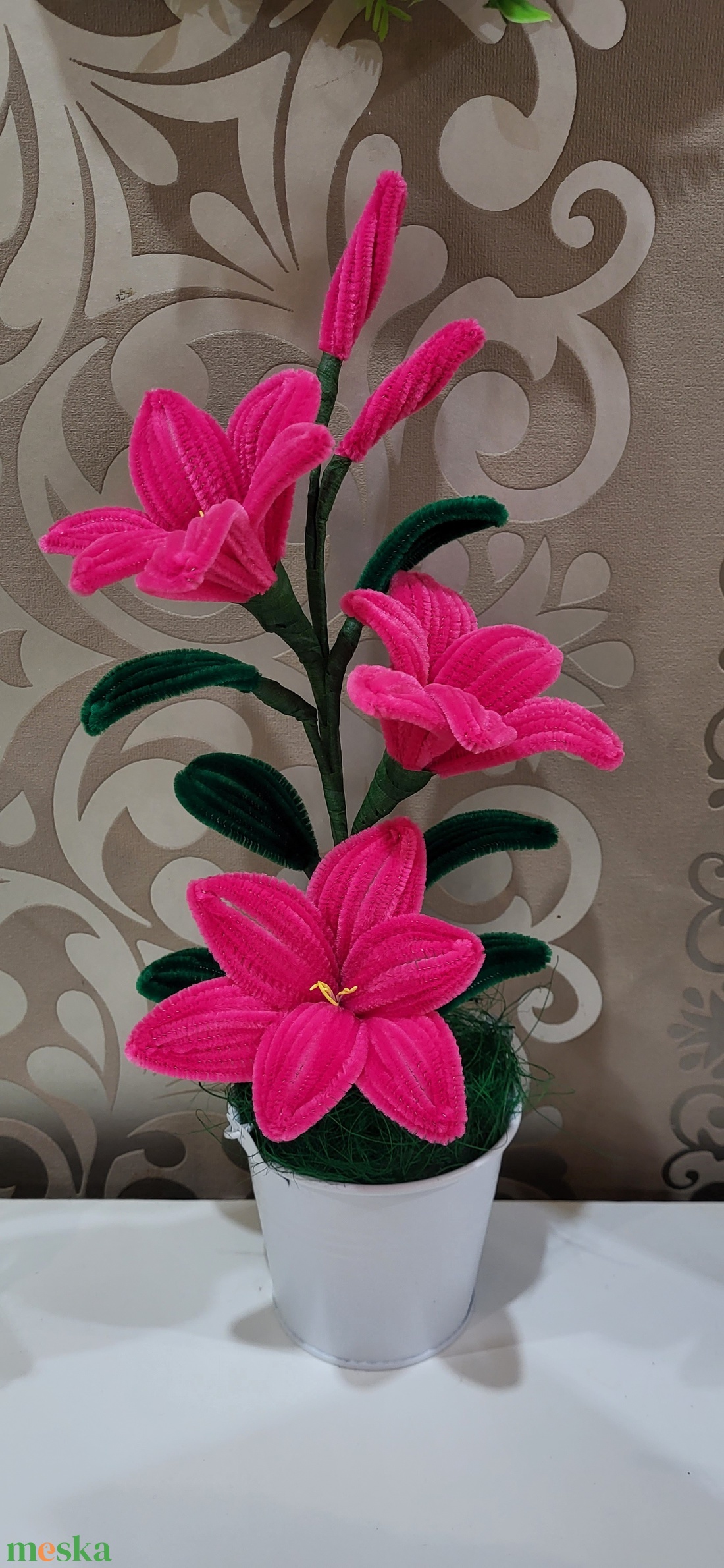 Liliom zseniliából  - otthon & életmód - dekoráció - virágdísz és tartó - csokor & virágdísz - Meska.hu