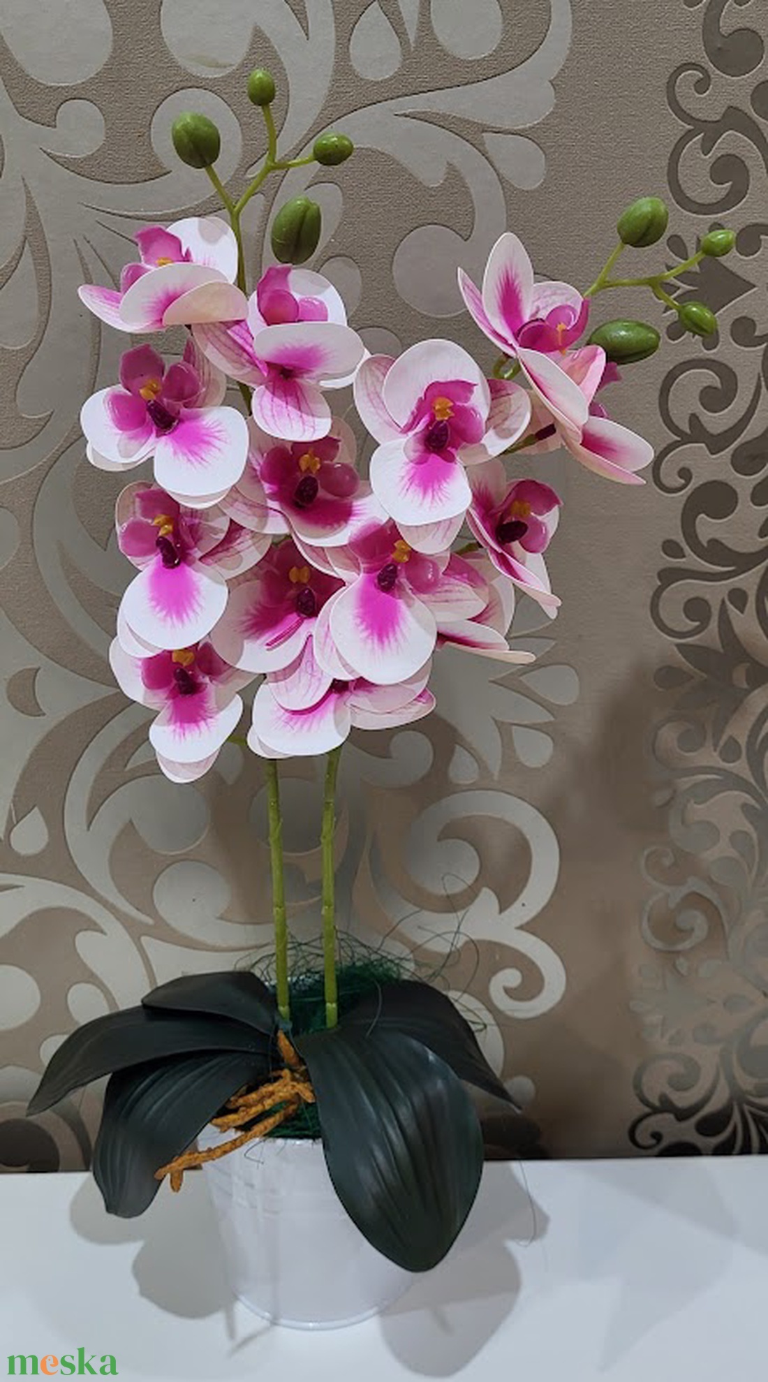 Fehér orchidea pink középpel 2 ágú - otthon & életmód - dekoráció - virágdísz és tartó - csokor & virágdísz - Meska.hu Fehér orchidea pink középpel 2 ágú - otthon & életmód - dekoráció - virágdísz és tartó - csokor & virágdísz - Meska.hu