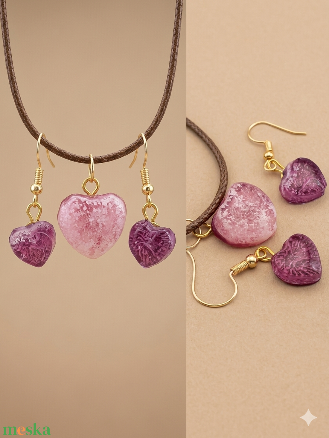 Rózsaszín Mámor �kszer Szett - ékszer - ékszerszett - Meska.hu