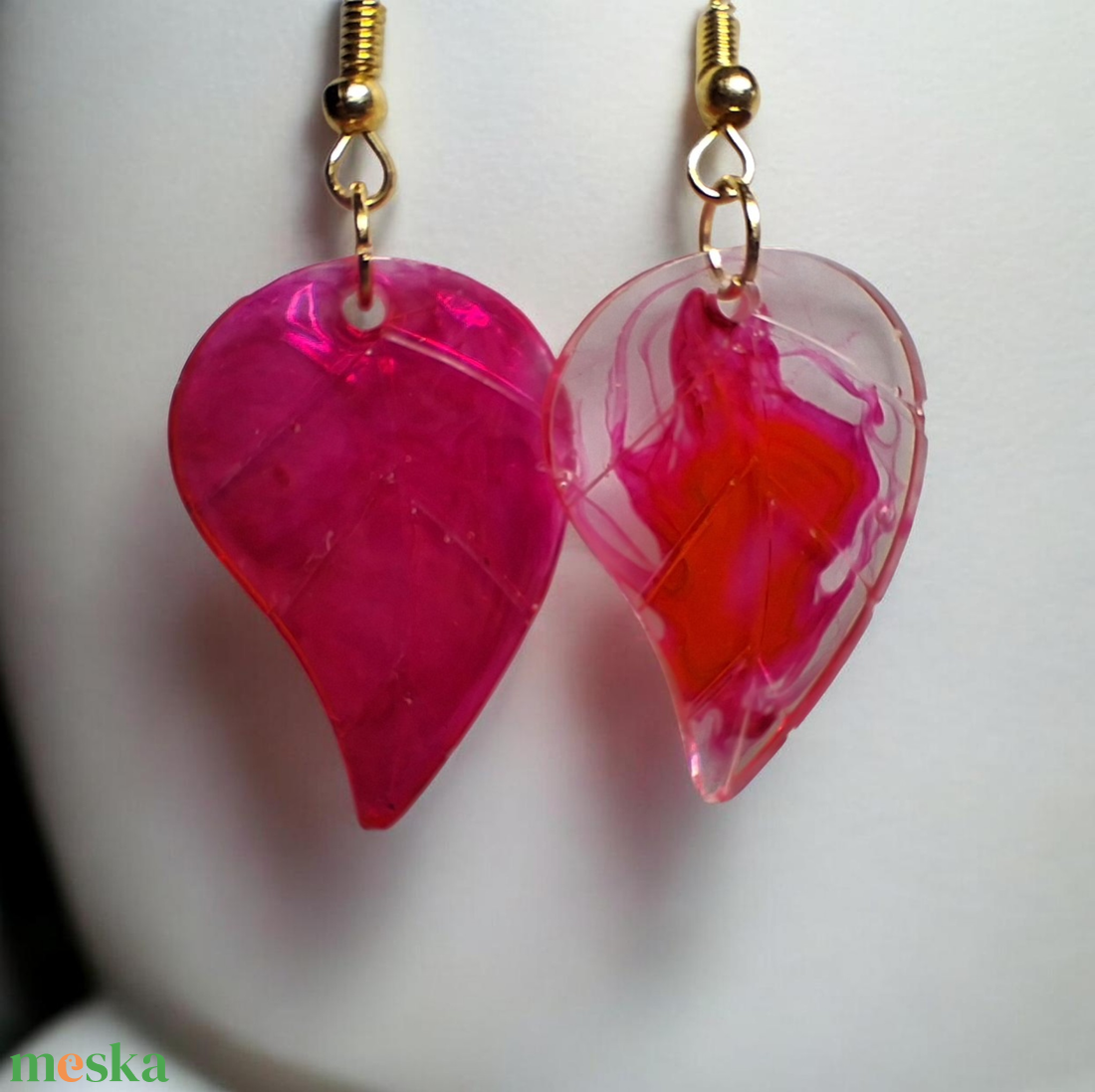 Pink Lev�l Fülbevaló - ékszer - fülbevaló - lógó fülbevaló - Meska.hu