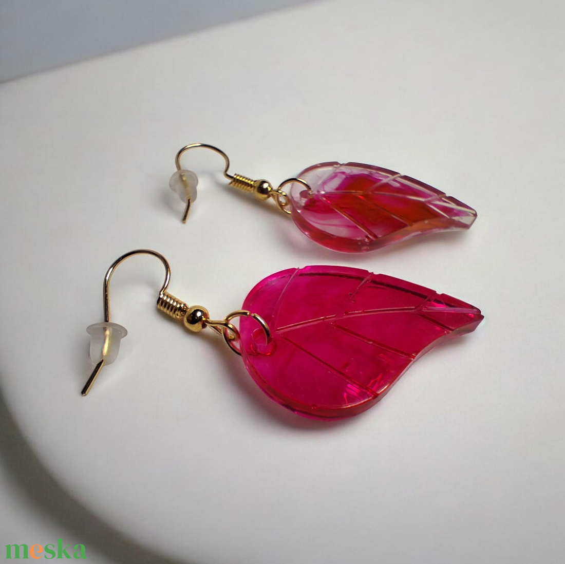 Pink Lev�l Fülbevaló - ékszer - fülbevaló - lógó fülbevaló - Meska.hu