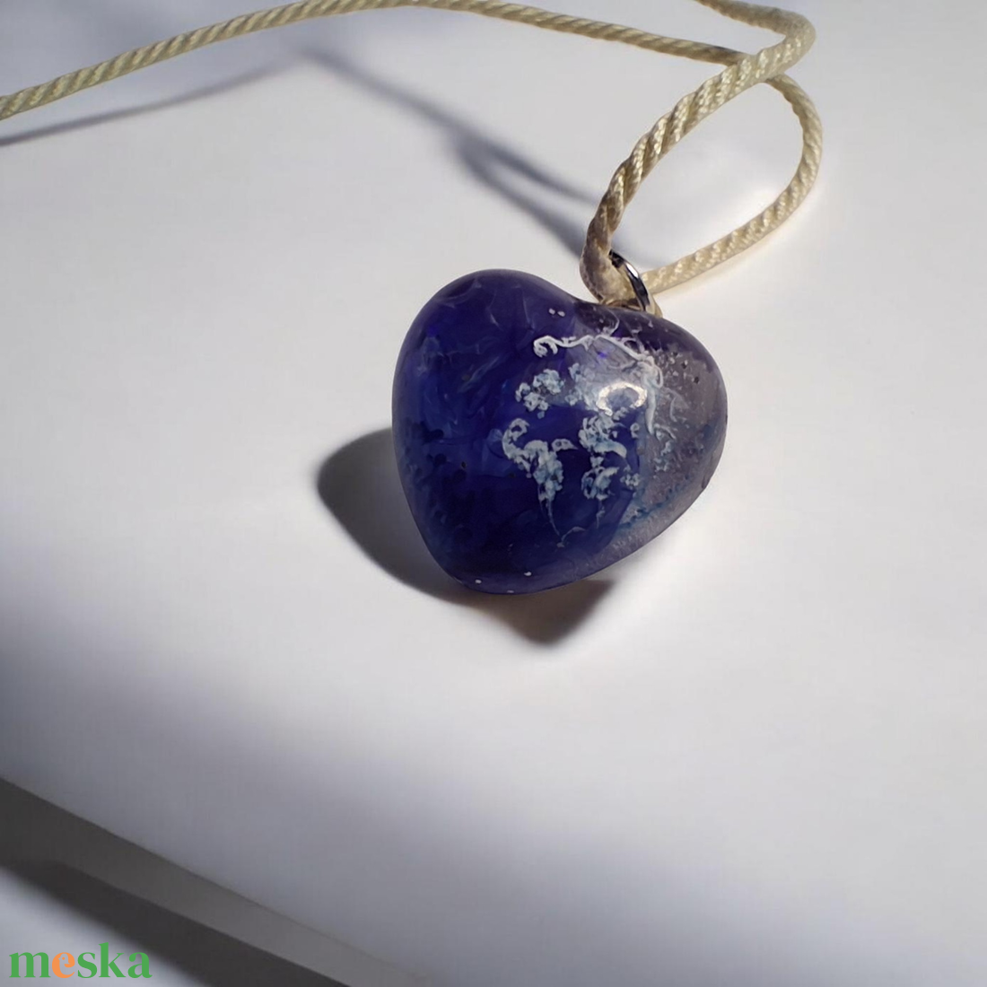 M�lyk�k Szív Medál - ékszer - nyaklánc - medál - Meska.hu