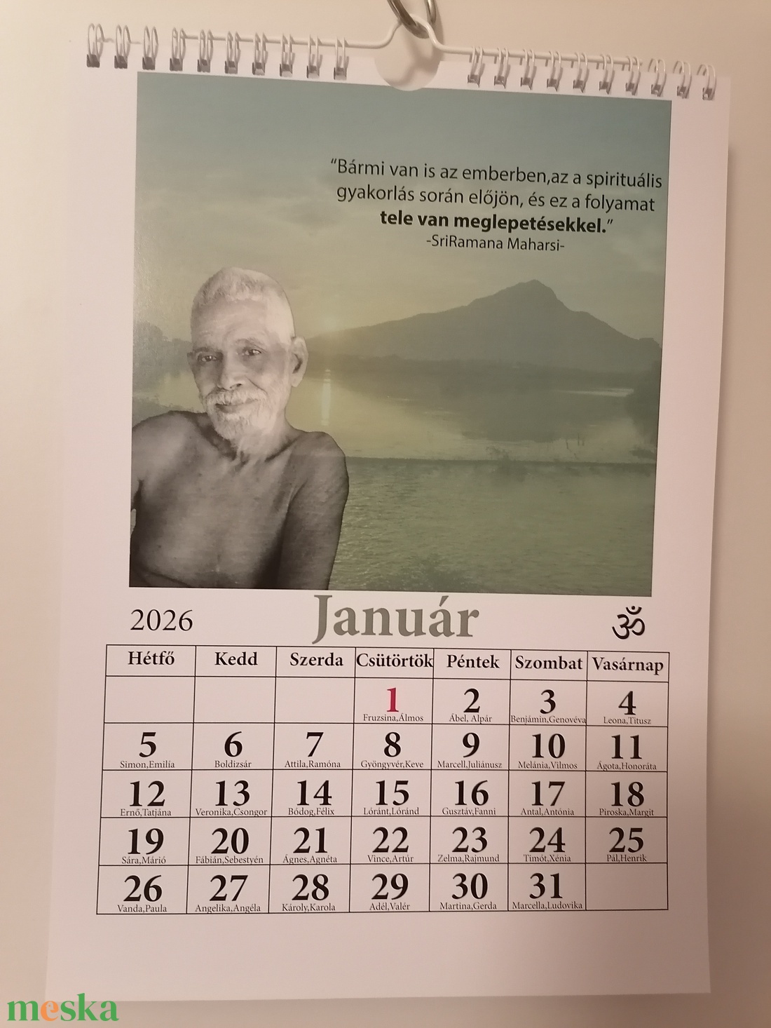 Guru Naptár, jóga, yoga calendar, 2026 év  - művészet - grafika & illusztráció - digitális - Meska.hu
