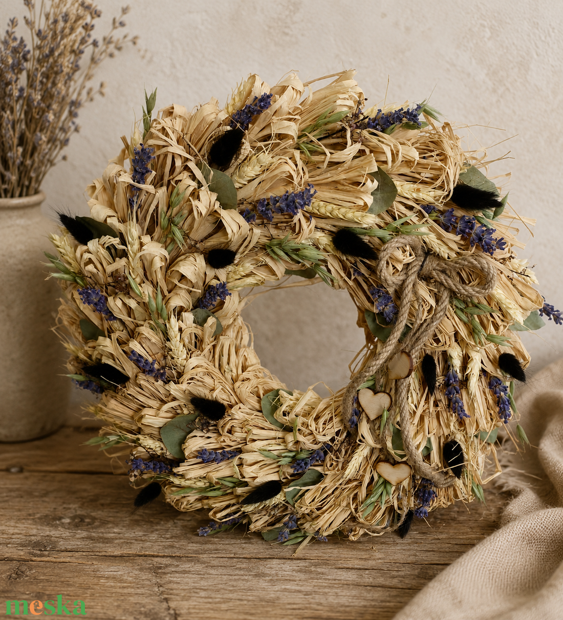 Raffia kopogtató - otthon & életmód - dekoráció - ajtó- és ablak dekoráció - ablakdísz - Meska.hu