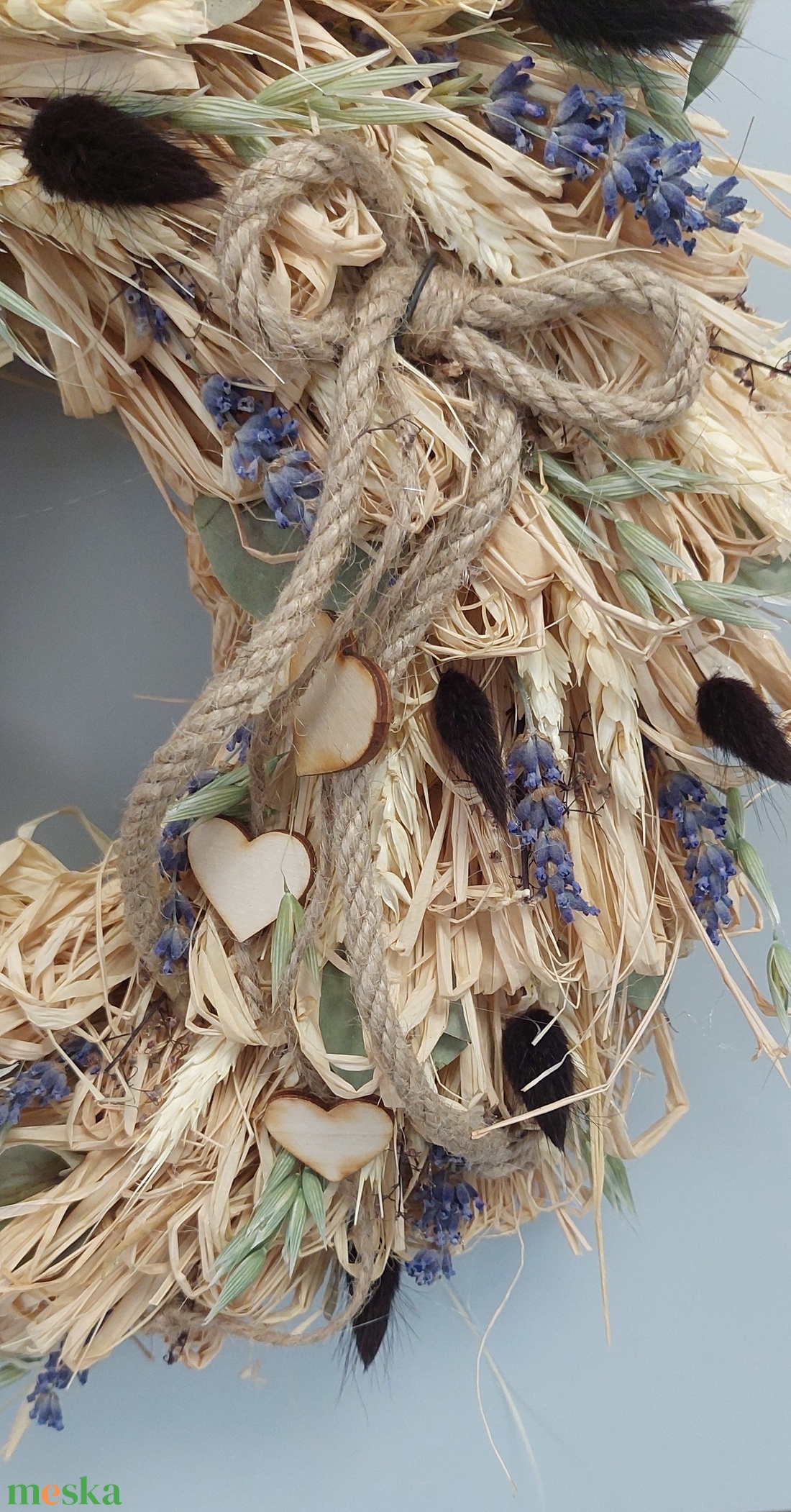 Raffia kopogtató - otthon & életmód - dekoráció - ajtó- és ablak dekoráció - ablakdísz - Meska.hu