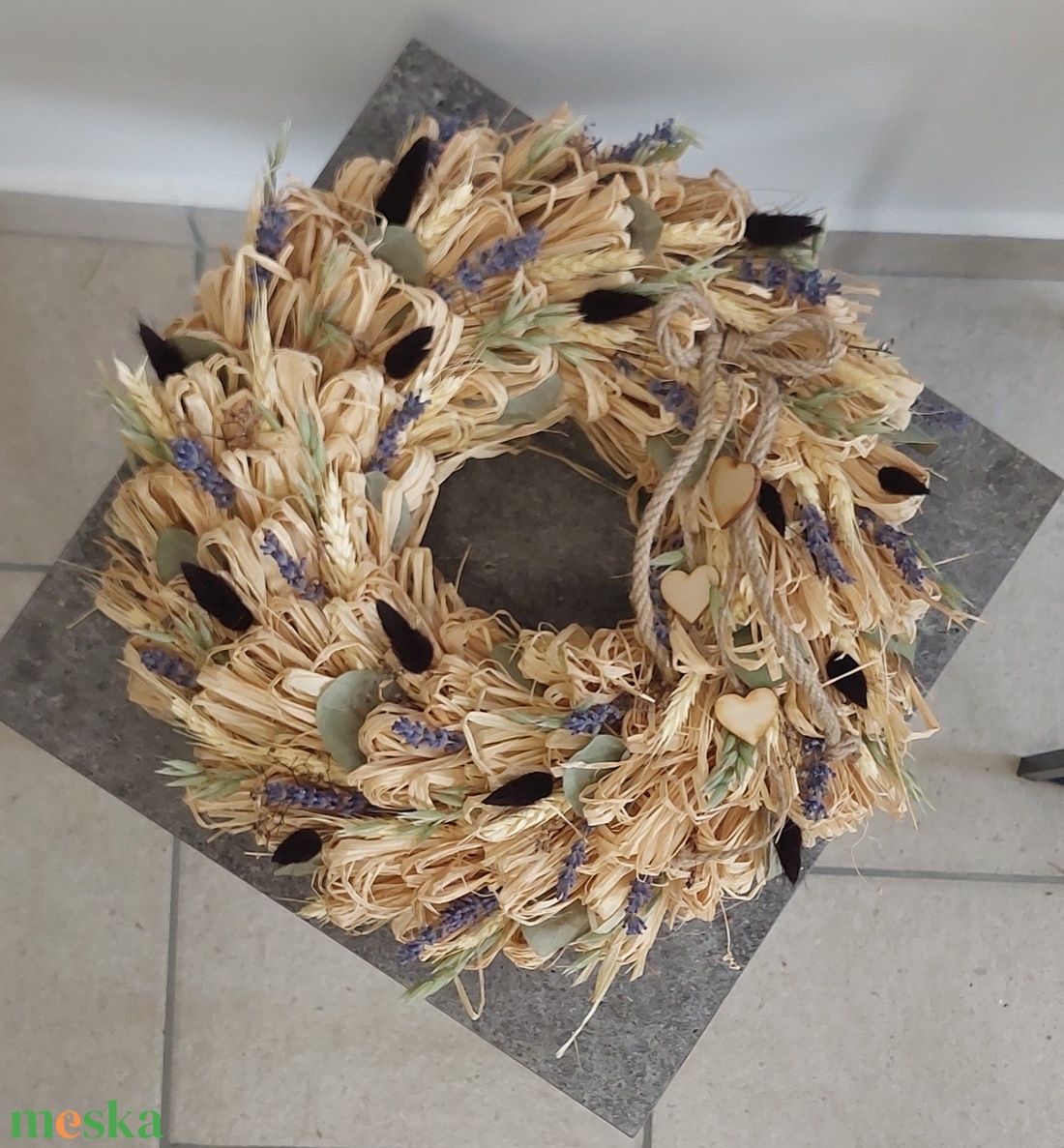Raffia kopogtató - otthon & életmód - dekoráció - ajtó- és ablak dekoráció - ablakdísz - Meska.hu