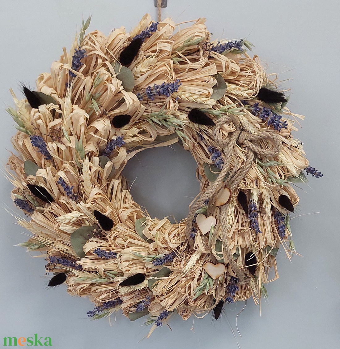 Raffia kopogtató - otthon & életmód - dekoráció - ajtó- és ablak dekoráció - ablakdísz - Meska.hu